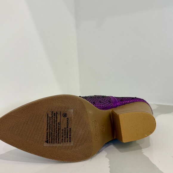 ✨ Purple Rhinestone Western Boots ✨ - Picture 4 of 5